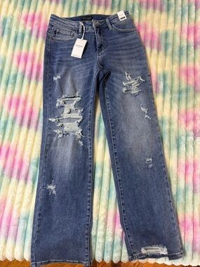 Judy Blue Mid-Rise Blue Denim Jeans